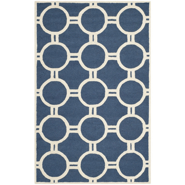 Safavieh Cambridge Navy Blue / Ivory Area Rug Wayfair